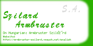 szilard armbruster business card